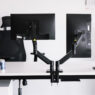 uchwyt do monitora, uchwyt biurkowy na monitor, uchwyt obrotowy do monitora, uchwyt dwuramienny do monitora