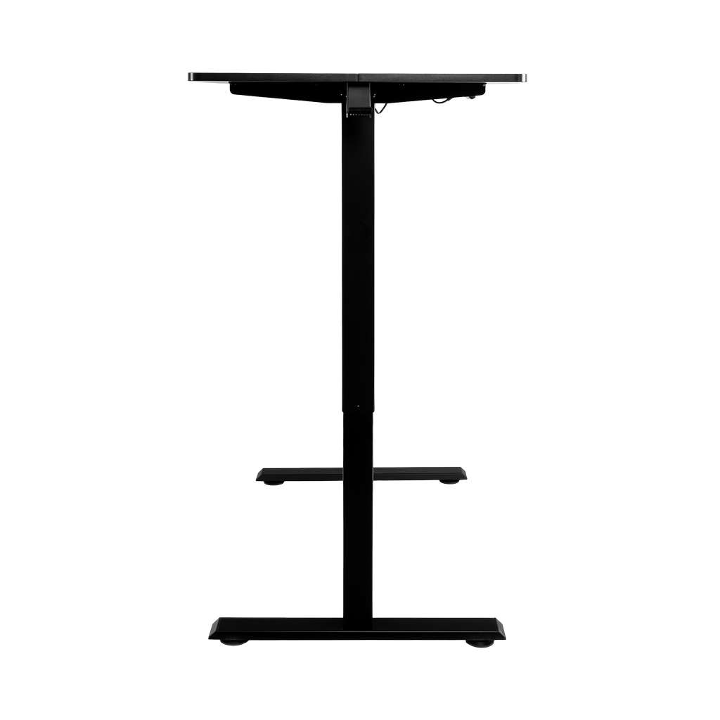 biurko regulowane elektrycznie, biurko z regulacją wysokości, biurko ergonomiczne, biurko czarne, biurko do home office, ciche biurko z silnikiem