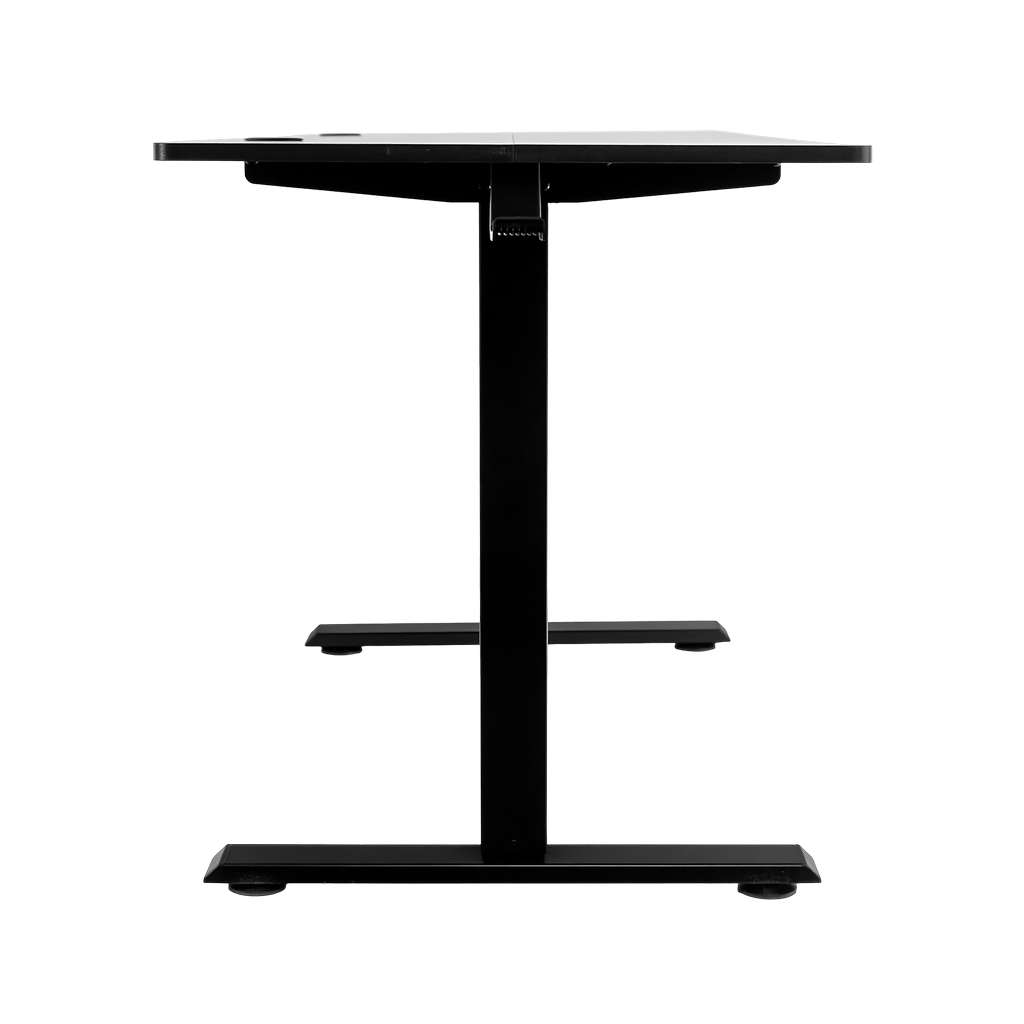 biurko regulowane elektrycznie, biurko z regulacją wysokości, biurko ergonomiczne, biurko czarne, biurko do home office, ciche biurko z silnikiem