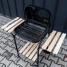 grill węglowy, grill ogrodowy z dwiema półkami