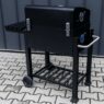grill, grill ogrodowy, grill z termometrem, grill chromowany ruszt, grill z pokrywą i półką boczną