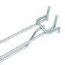 Podwójna zawieszka haczyk na tył EURO perforowany L-30 cm ⌀4 mm z wysięgnikiem na cenówkę ocynk