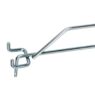 Pojedyncza zawieszka haczyk na tył EURO perforowany L-25 cm ⌀4 mm z wysięgnikiem na cenówkę ocynk