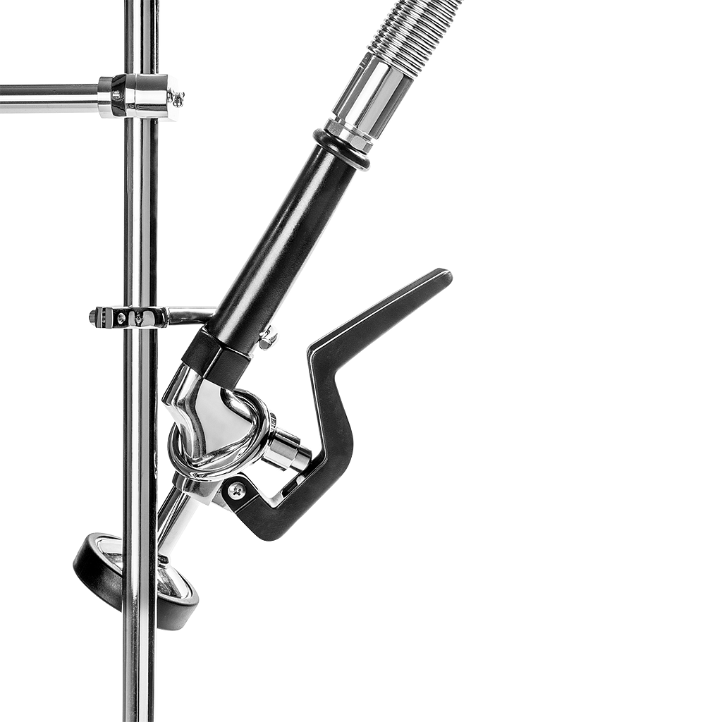 bateria gastronomiczna, bateria z prysznicem, bateria do zmywalni, wyposażenie gastronomii, bateria do kuchni profesjonalnej, bateria mosiężna, armatura kuchenna