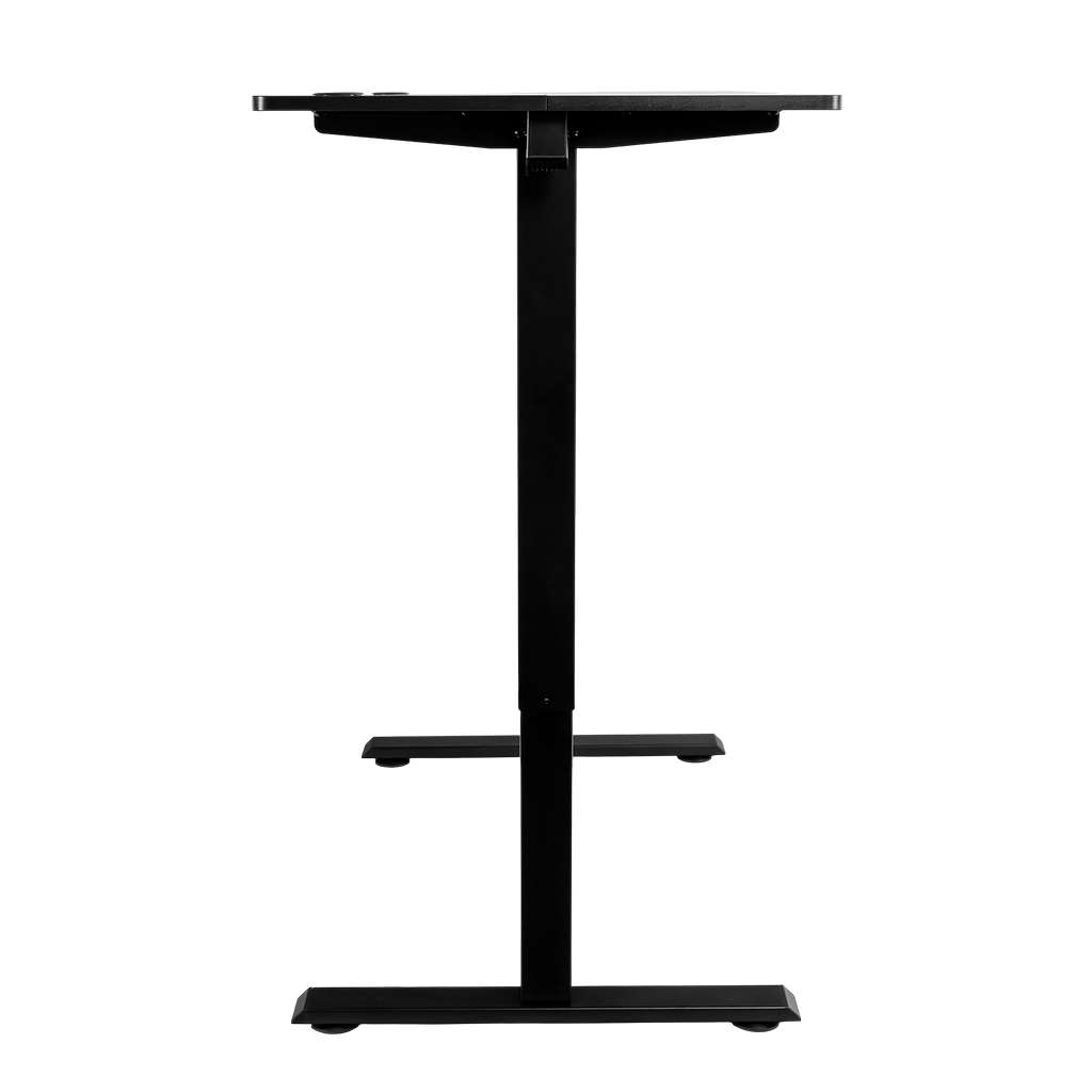 biurko regulowane elektrycznie, biurko z regulacją wysokości, biurko ergonomiczne, biurko czarne, biurko do home office, ciche biurko z silnikiem