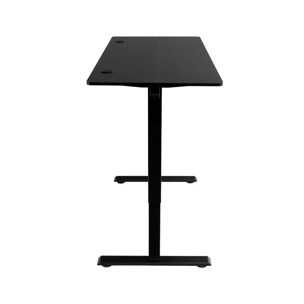 biurko regulowane elektrycznie, biurko z regulacją wysokości, biurko ergonomiczne, biurko czarne, biurko do home office, ciche biurko z silnikiem