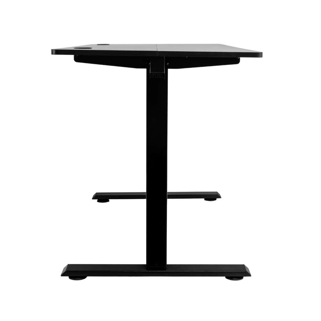 biurko regulowane elektrycznie, biurko z regulacją wysokości, biurko ergonomiczne, biurko czarne, biurko do home office, ciche biurko z silnikiem