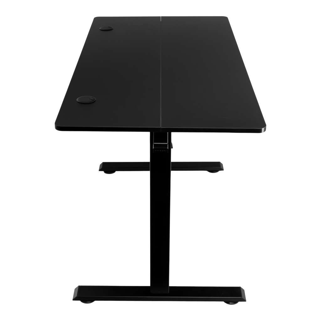 biurko regulowane elektrycznie, biurko z regulacją wysokości, biurko ergonomiczne, biurko czarne, biurko do home office, ciche biurko z silnikiem