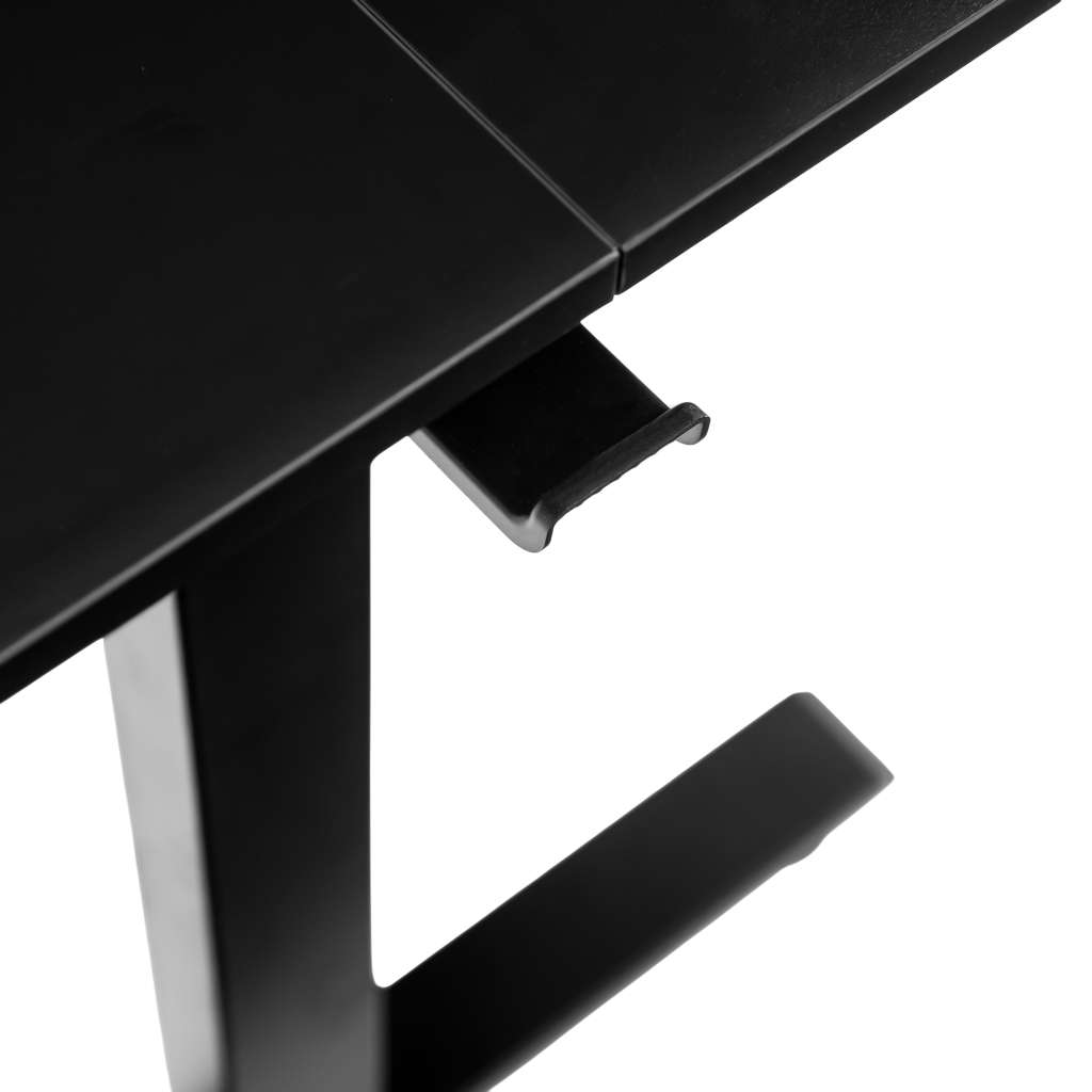 biurko regulowane elektrycznie, biurko z regulacją wysokości, biurko ergonomiczne, biurko czarne, biurko do home office, ciche biurko z silnikiem