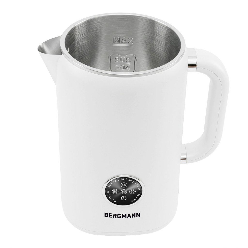 Czajnik elektryczny BERGMANN ZHL003 1,7L 1800W z regulacją temperatury 45-100°C biały
