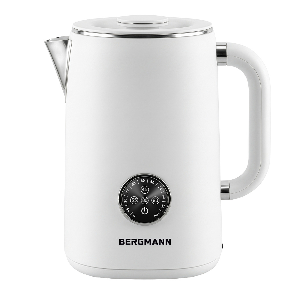 Czajnik elektryczny BERGMANN ZHL003 1,7L 1800W z regulacją temperatury 45-100°C biały