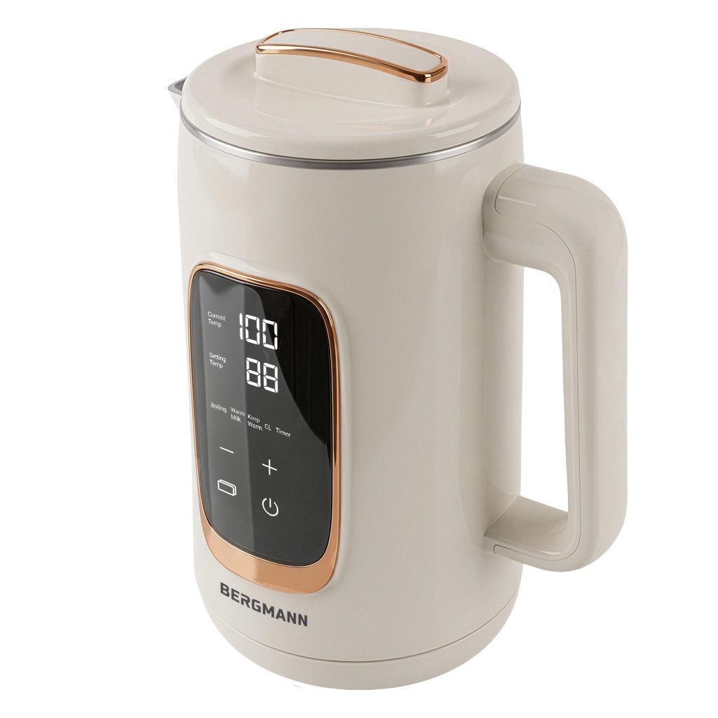 Czajnik elektryczny beżowy BERGMANN ZHL002 1,5L 1800W dotykowy z regulacją temperatury 45-100°C