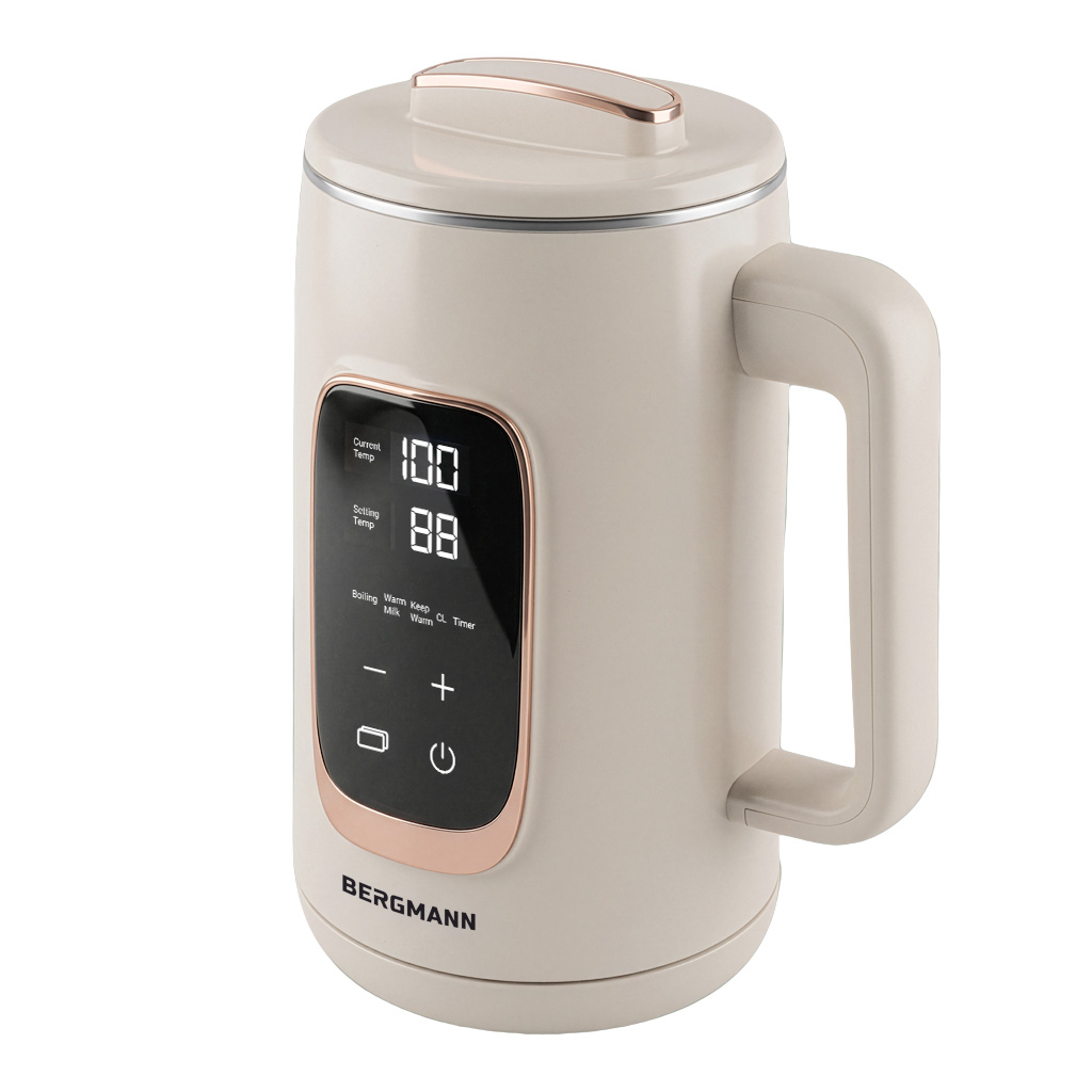 Czajnik elektryczny beżowy BERGMANN ZHL002 1,5L 1800W dotykowy z regulacją temperatury 45-100°C