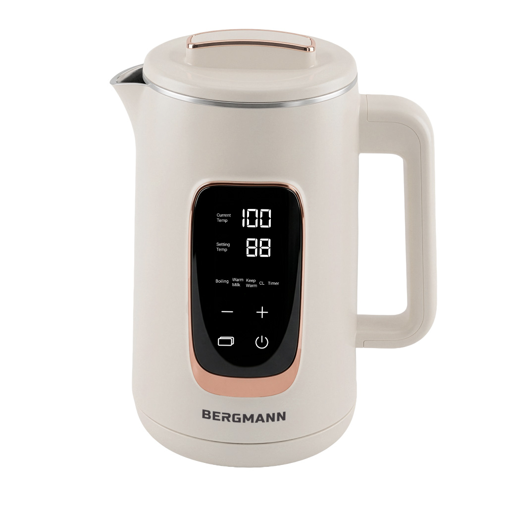 Czajnik elektryczny beżowy BERGMANN ZHL002 1,5L 1800W dotykowy z regulacją temperatury 45-100°C
