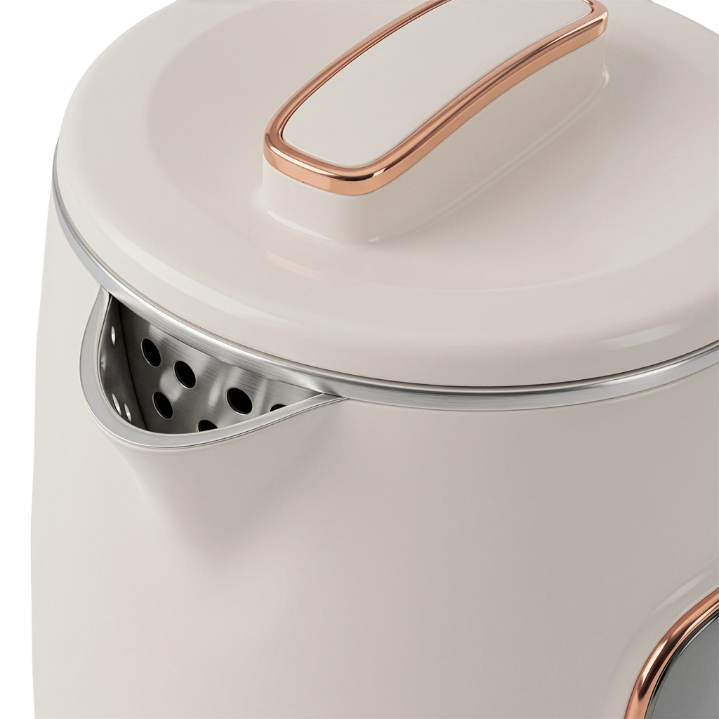 Czajnik elektryczny beżowy BERGMANN ZHL002 1,5L 1800W dotykowy z regulacją temperatury 45-100°C