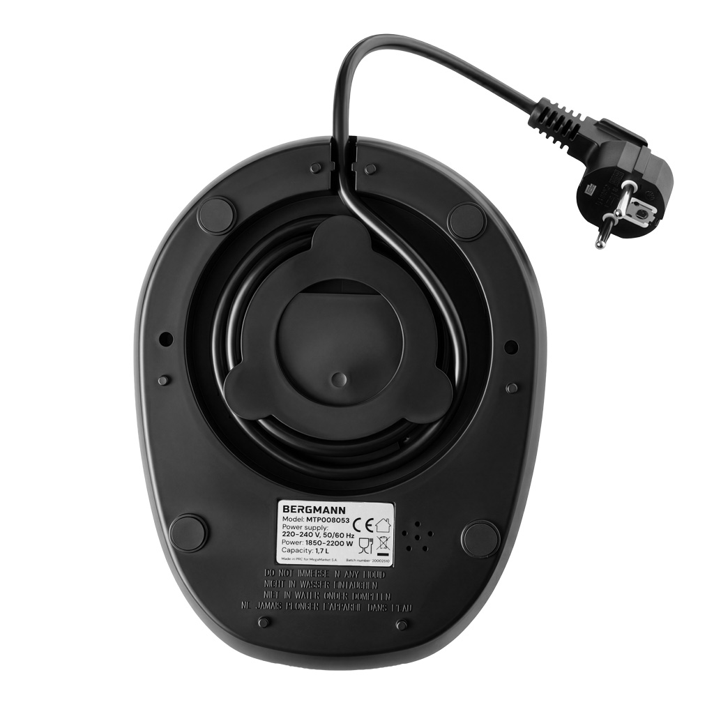 podstawa z wbudowanym panelem sterowania do czajnika elektrycznego szklanego BERGMANN 1,7L