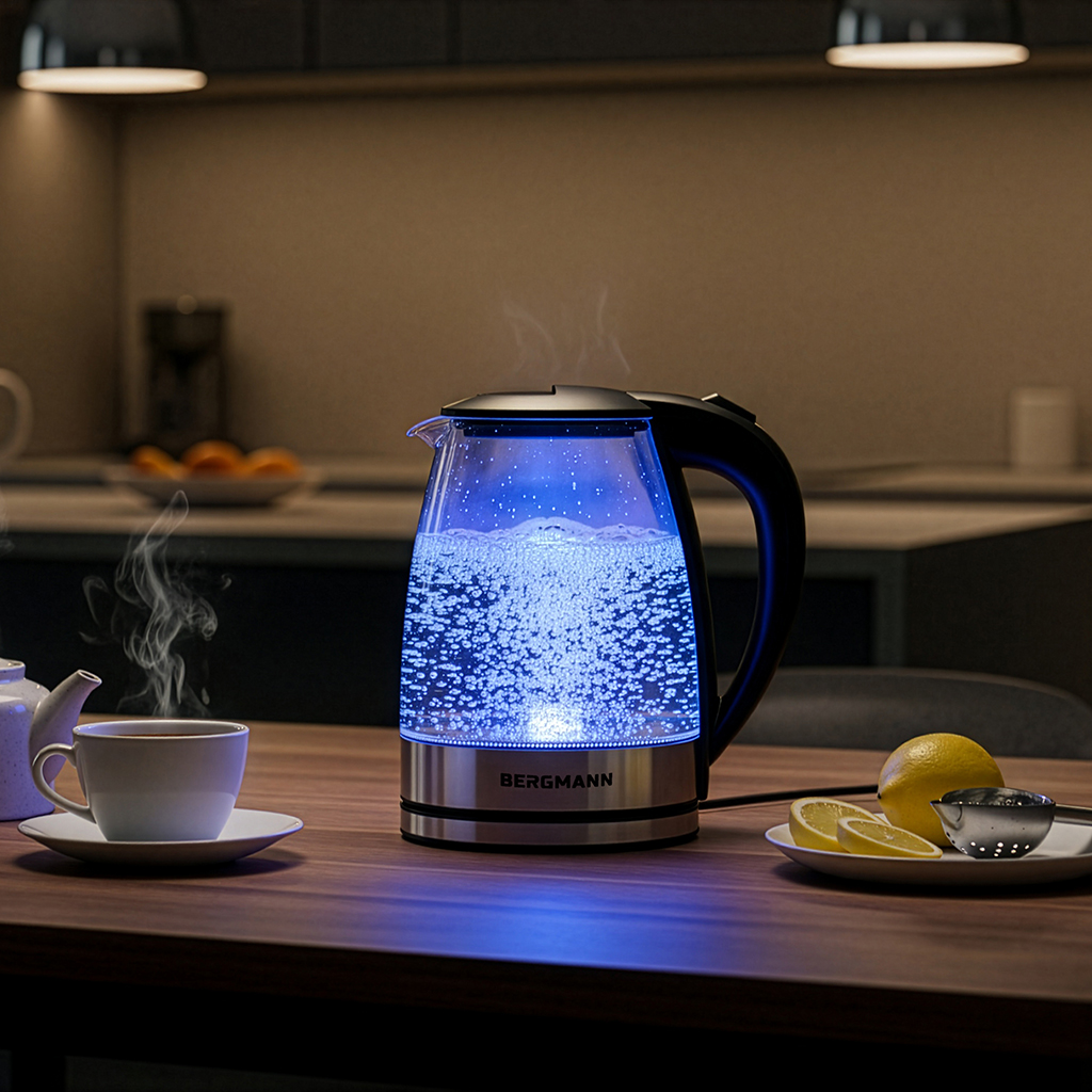 czajnik elektryczny szklany z podświetleniem
