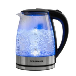 Zdjęcie produktu: Czajnik elektryczny szklany BERGMANN ZH002 1,8L 2200W podstawa inox