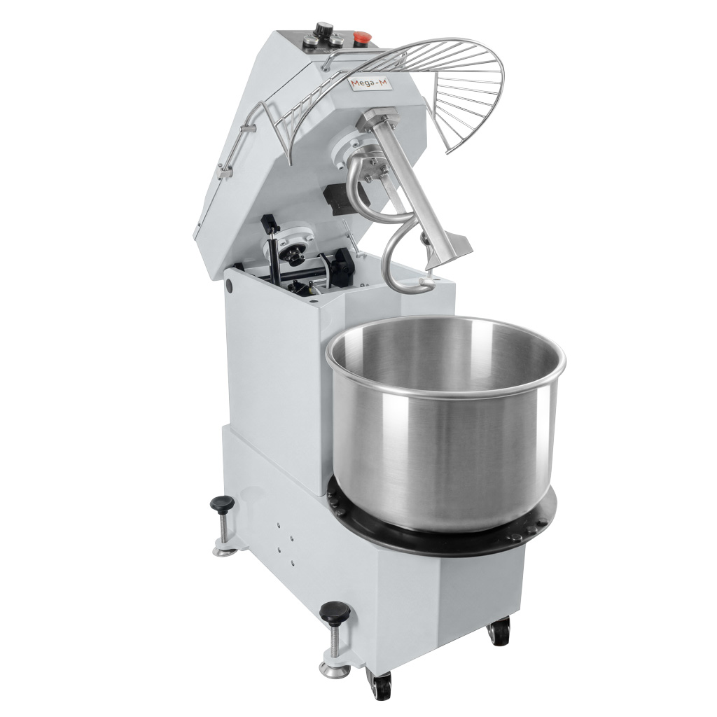mikser spiralny, mieszałka do ciasta Mega-M 40 l z podnoszonym hakiem