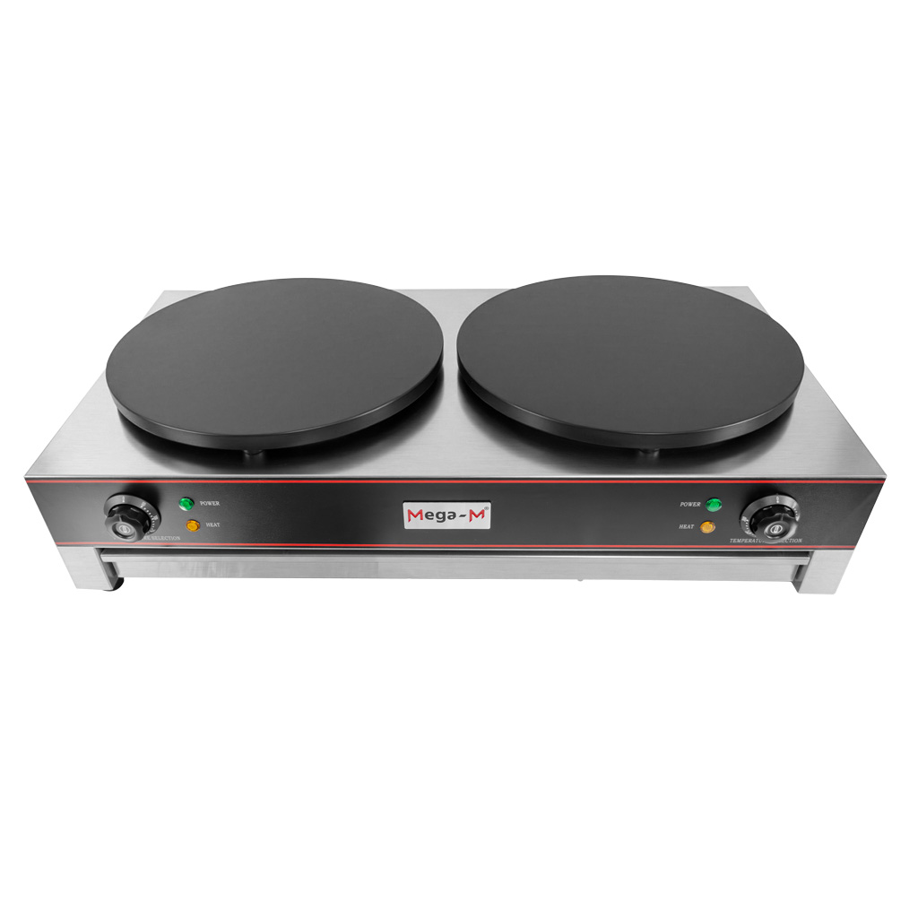 podwójna naleśnikarka elektryczna, naleśnikarka gastronomiczna Mega-M 2x3 kW