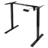 stelaż biurka regulowany elektrycznie, stelaż czarny, stelaż z regulacją wysokości, stelaż 1-silnikowy, stelaż do biurka 110-140 cm, regulowany stelaż do biurka, elektryczny stelaż biurkowy, stelaż z portami USB, ergonomiczny stelaż do biurka
