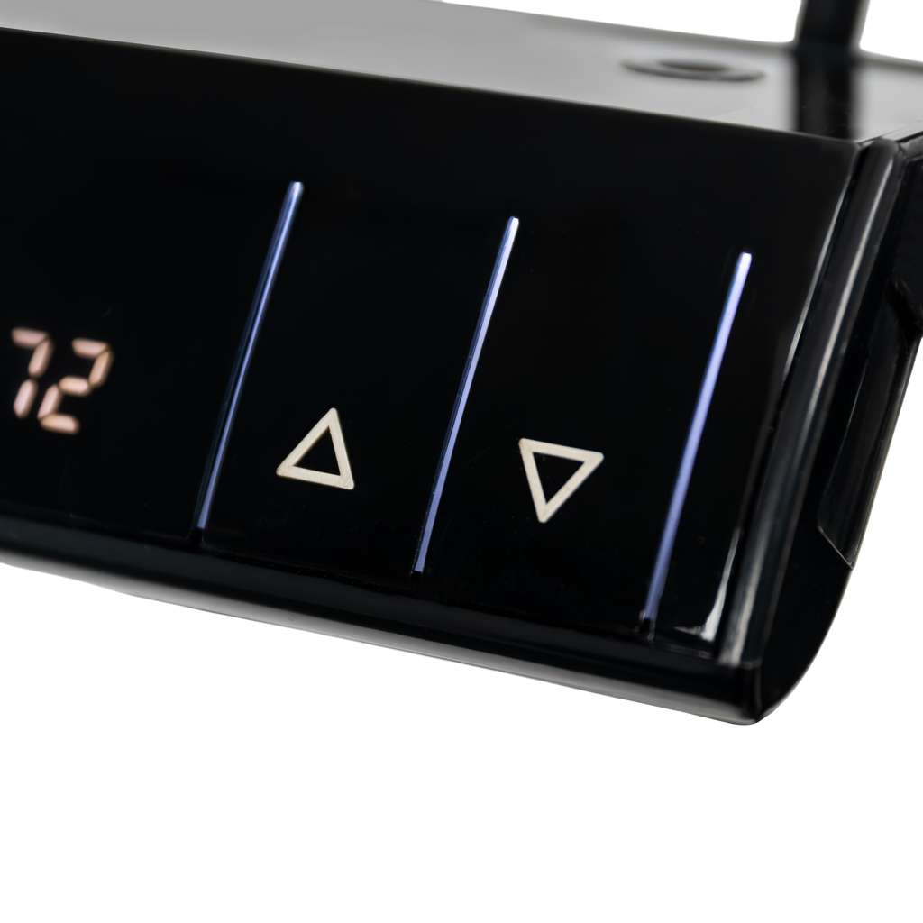 stelaż biurka regulowany elektrycznie, stelaż czarny, stelaż z regulacją wysokości, stelaż 1-silnikowy, stelaż do biurka 110-140 cm, regulowany stelaż do biurka, elektryczny stelaż biurkowy, stelaż z portami USB, ergonomiczny stelaż do biurka