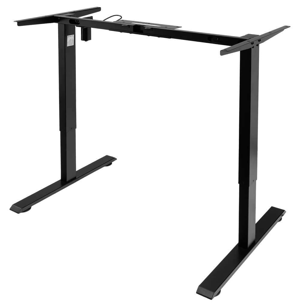 stelaż biurka regulowany elektrycznie, stelaż czarny, stelaż z regulacją wysokości, stelaż 1-silnikowy, stelaż do biurka 110-140 cm, regulowany stelaż do biurka, elektryczny stelaż biurkowy, stelaż z portami USB, ergonomiczny stelaż do biurka