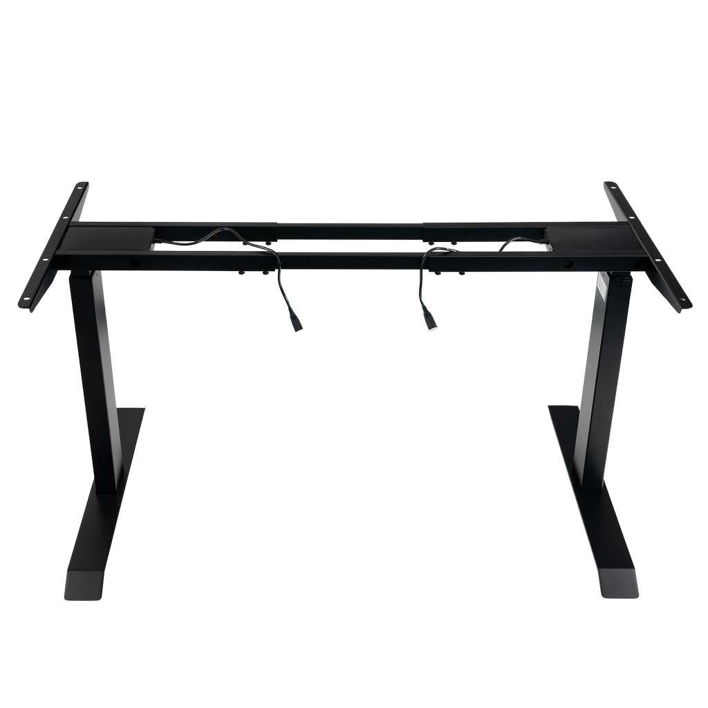 stelaż biurka regulowany elektrycznie, stelaż czarny, stelaż z regulacją wysokości, stelaż 1-silnikowy, stelaż do biurka 110-140 cm, regulowany stelaż do biurka, elektryczny stelaż biurkowy, stelaż z portami USB, ergonomiczny stelaż do biurka