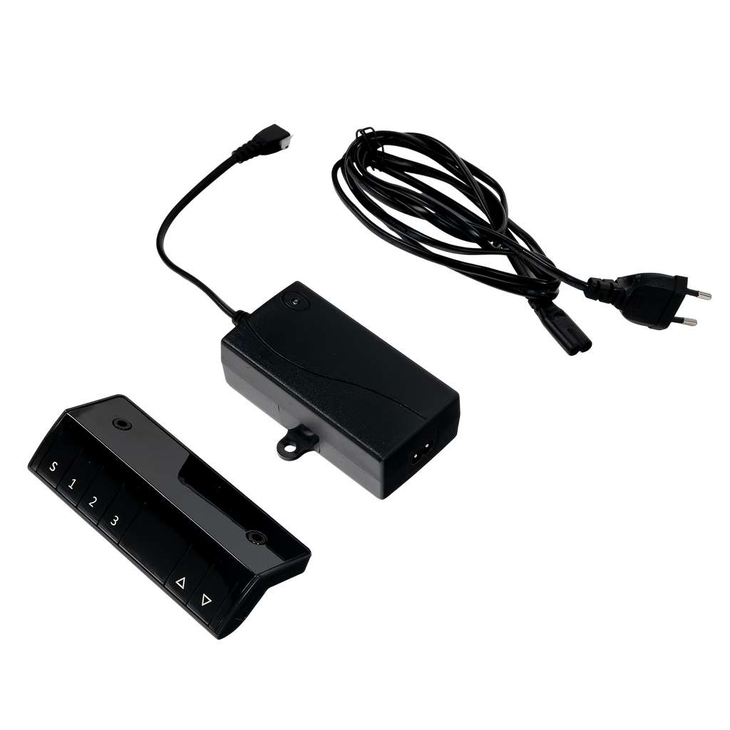 stelaż biurka regulowany elektrycznie, stelaż czarny, stelaż z regulacją wysokości, stelaż 1-silnikowy, stelaż do biurka 110-140 cm, regulowany stelaż do biurka, elektryczny stelaż biurkowy, stelaż z portami USB, ergonomiczny stelaż do biurka