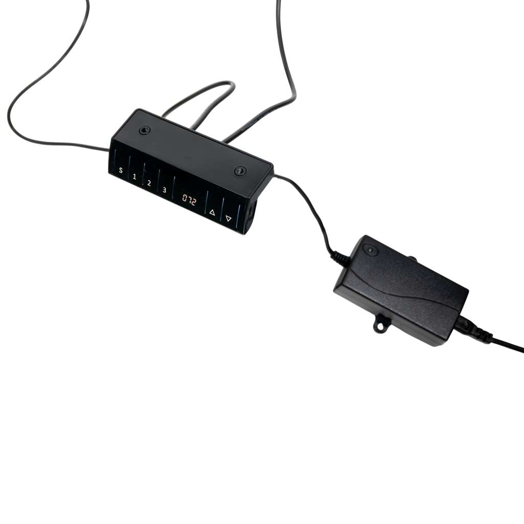 stelaż biurka regulowany elektrycznie, stelaż czarny, stelaż z regulacją wysokości, stelaż 1-silnikowy, stelaż do biurka 110-140 cm, regulowany stelaż do biurka, elektryczny stelaż biurkowy, stelaż z portami USB, ergonomiczny stelaż do biurka