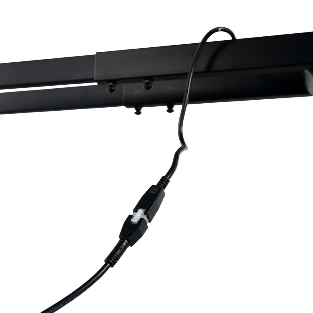 stelaż biurka regulowany elektrycznie, stelaż czarny, stelaż z regulacją wysokości, stelaż 1-silnikowy, stelaż do biurka 110-140 cm, regulowany stelaż do biurka, elektryczny stelaż biurkowy, stelaż z portami USB, ergonomiczny stelaż do biurka