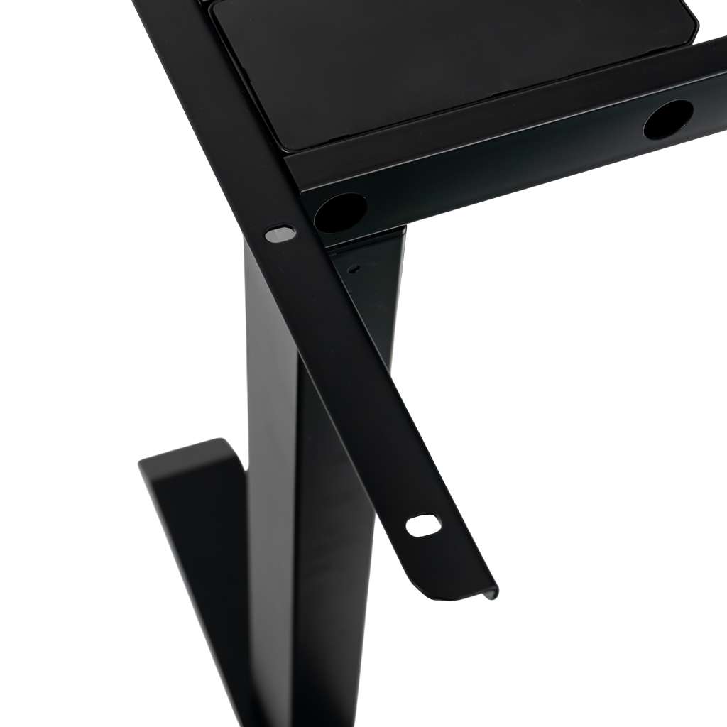 stelaż biurka regulowany elektrycznie, stelaż czarny, stelaż z regulacją wysokości, stelaż 1-silnikowy, stelaż do biurka 110-140 cm, regulowany stelaż do biurka, elektryczny stelaż biurkowy, stelaż z portami USB, ergonomiczny stelaż do biurka