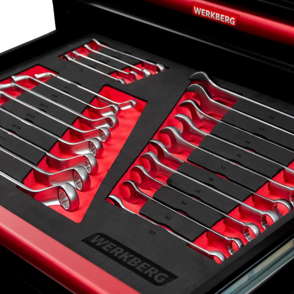 szafka narzędziowa, wózek narzędziowy warsztatowy WERKBERG PRO 7 z narzędziami