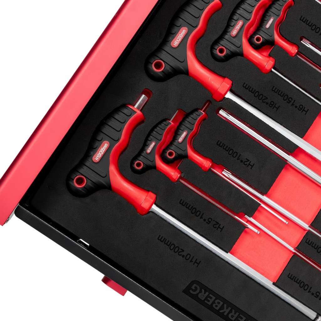 szafka narzędziowa, wózek narzędziowy warsztatowy WERKBERG PRO 7 z narzędziami