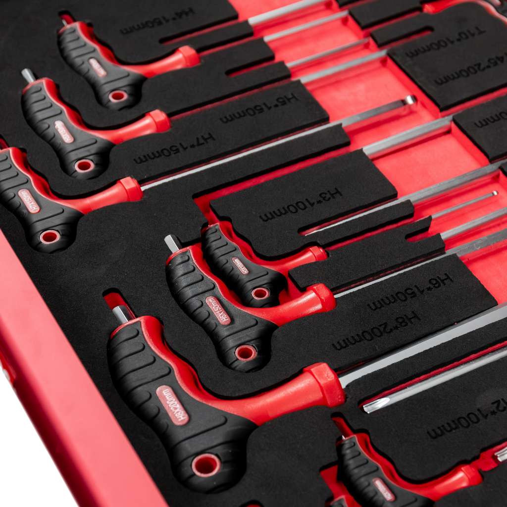 szafka narzędziowa, wózek narzędziowy warsztatowy WERKBERG PRO 7 z narzędziami