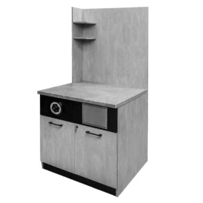 Zdjęcie produktu: Szafka pod ekspres z półkami Mega-M H-100/200 cm L-90 cm G-75 cm beton blat galaxy szary