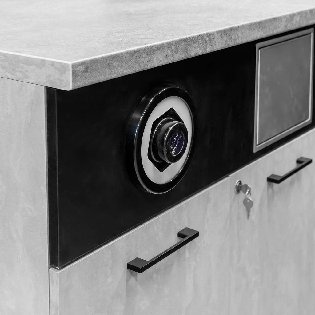 szafka pod ekspres do kawy, stacja kawowa, mebel do kawiarni, szafka gastronomiczna, szafka z oświetleniem LED, wyposażenie kawowe