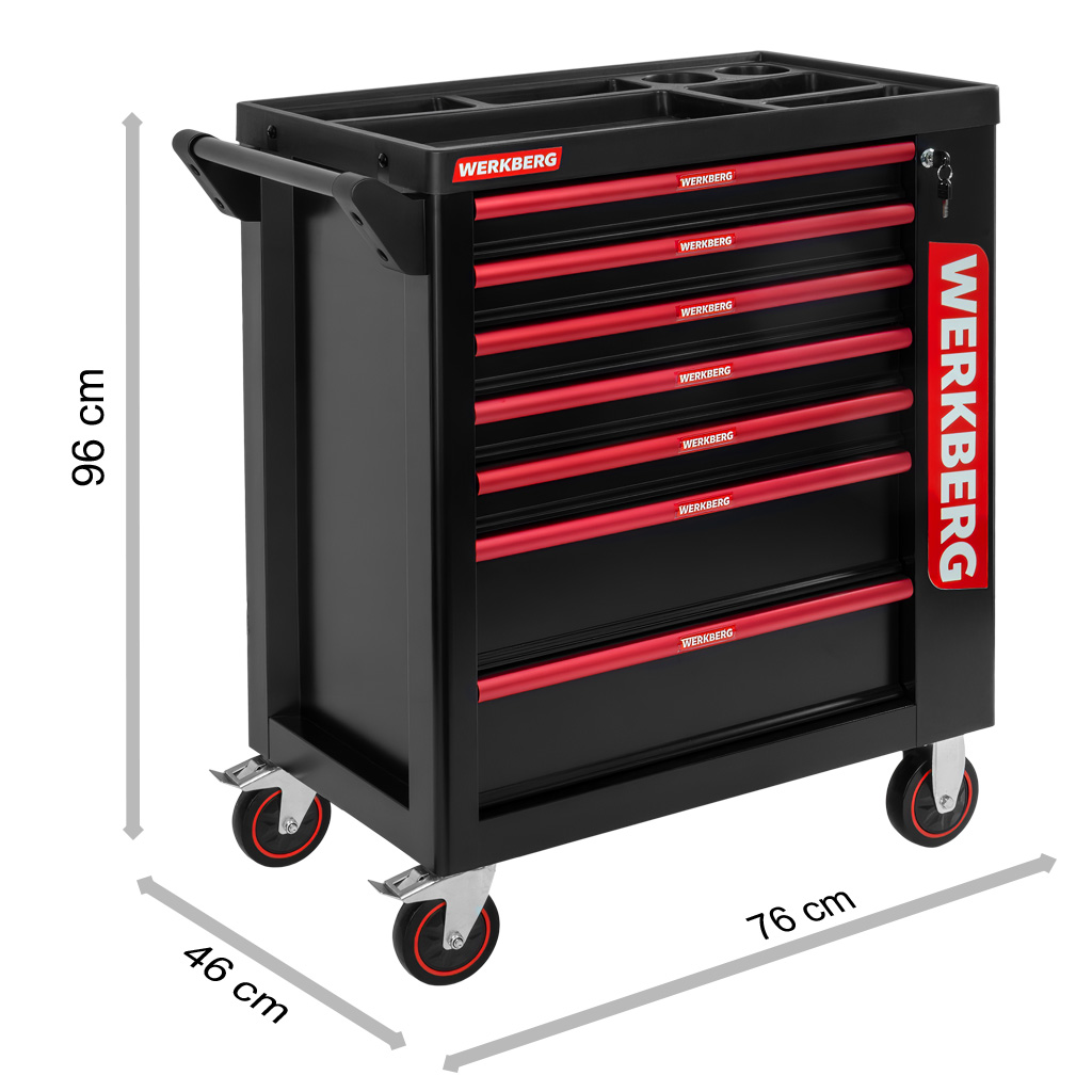 wózek narzędziowy, szafka warsztatowa na kółkach WERKBERG PRO 7