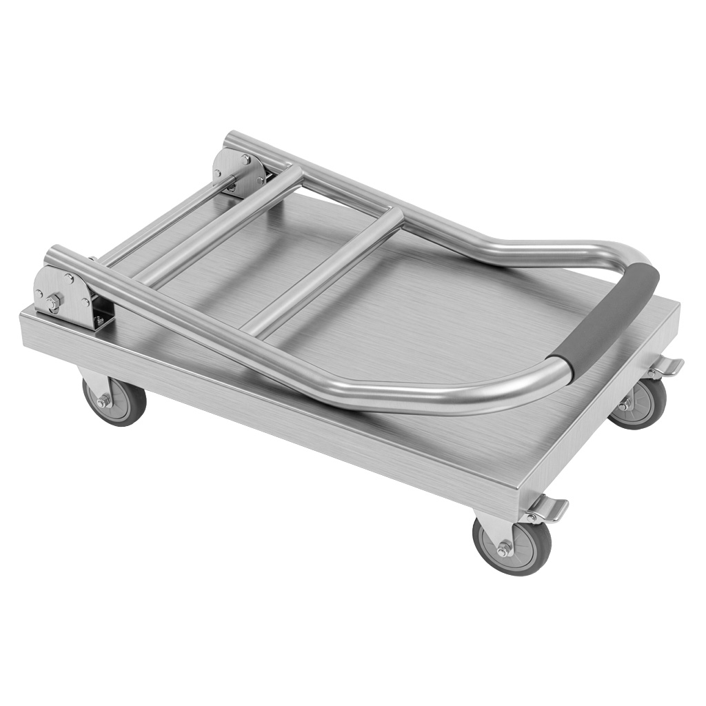 wózek transportowy, wózek gastronomiczny, wózek ze stali nierdzewnej, wózek na kółkach, wózek do gastronomii, wózek roboczy