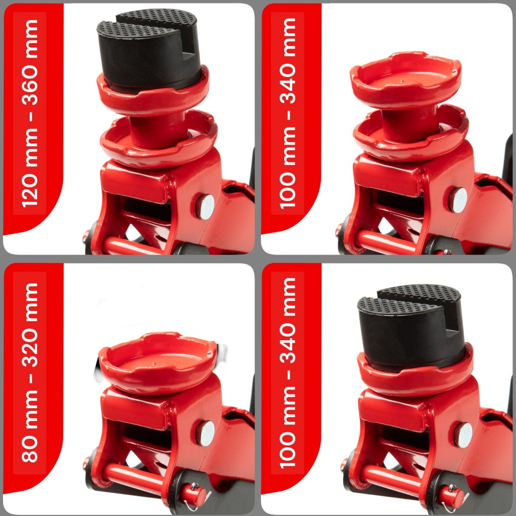 Podnośnik samochodowy niskoprofilowy WERKBERG 2,5T 80-360 mm