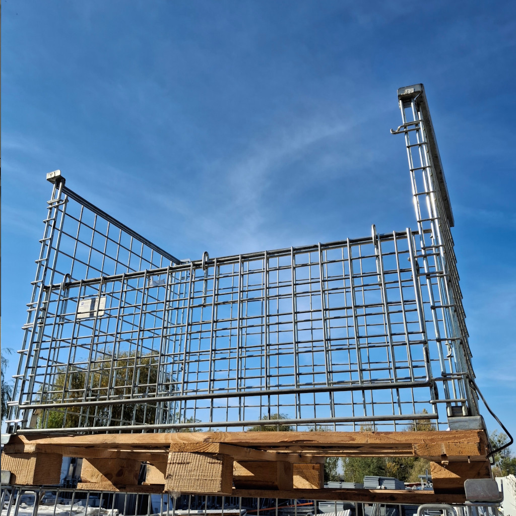 Gitterbox Kosz nadstawka na paletę 120×80x90 cm otwierany dłuższy bok