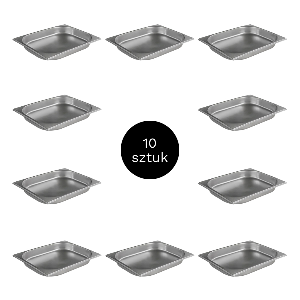 pojemnik stal nierdzewna, pojemnik gastronomiczny, pojemniki GN, zestaw pojemników nierdzewnych GN, pojemnik do sałatek i dodatków, wyposażenie gastronomiczne, pojemnik GN do bemaru i chłodni