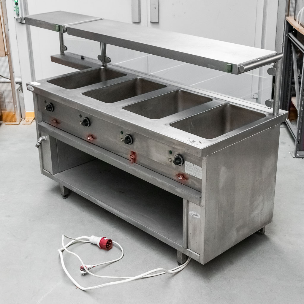 Bemar grzewczy z nadstawką DORA METAL SNT010 S-215 cm G-75 cm H-120 cm 4xGN