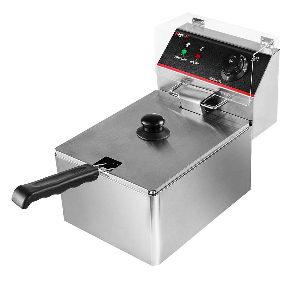 Frytownica gastronomiczna, frytownica nastawna jednokomorowa z pokrywą Mega-M 6l 3 kW