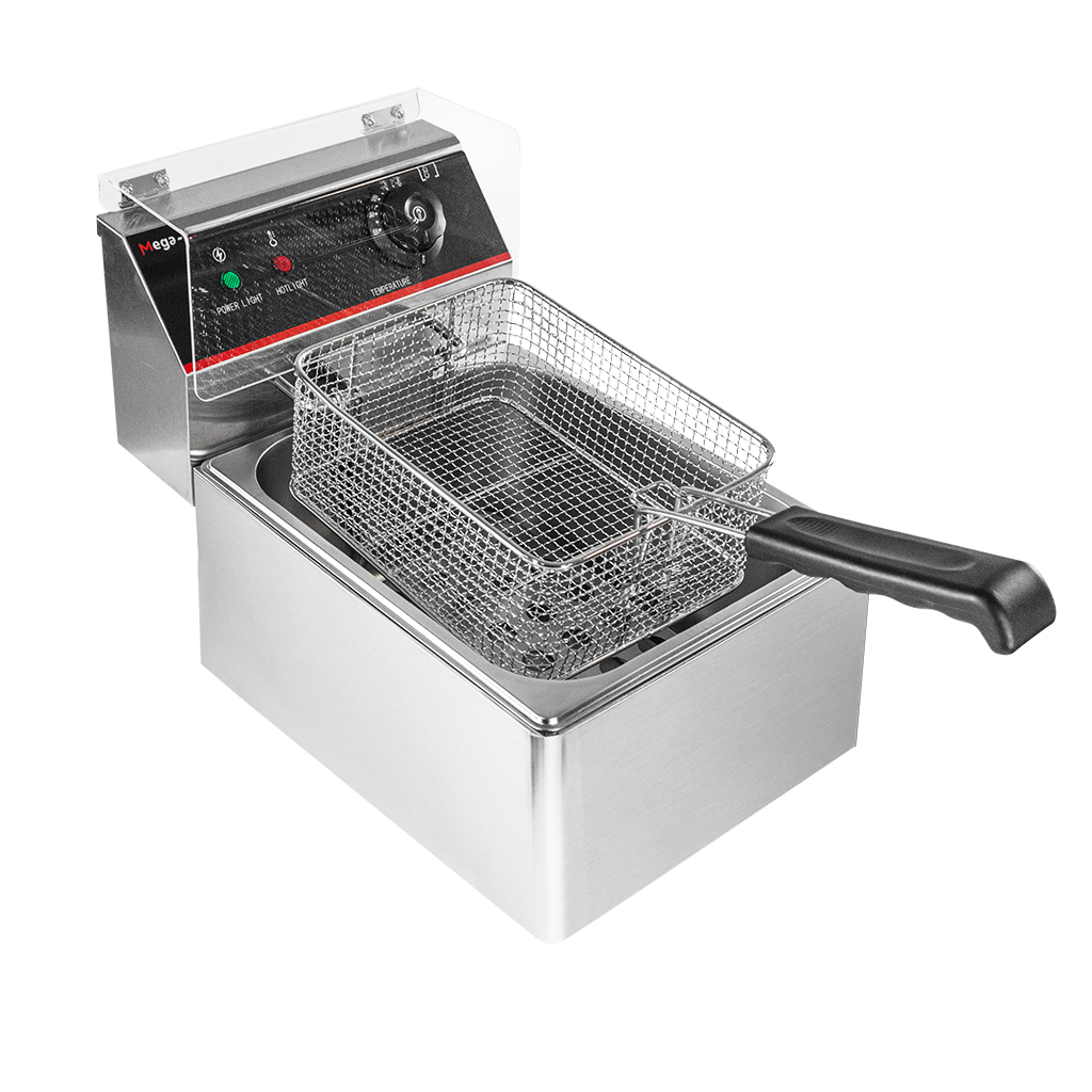 Frytownica gastronomiczna, frytownica nastawna jednokomorowa z pokrywą Mega-M 6l 3 kW