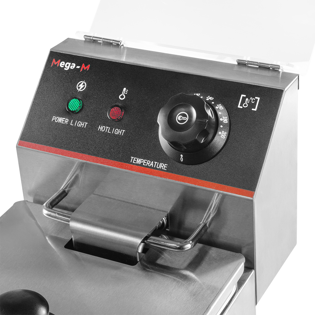 Frytownica gastronomiczna, frytownica nastawna jednokomorowa z pokrywą Mega-M 6l 3 kW