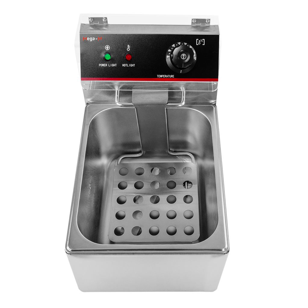 Frytownica gastronomiczna, frytownica nastawna jednokomorowa z pokrywą Mega-M 6l 3 kW