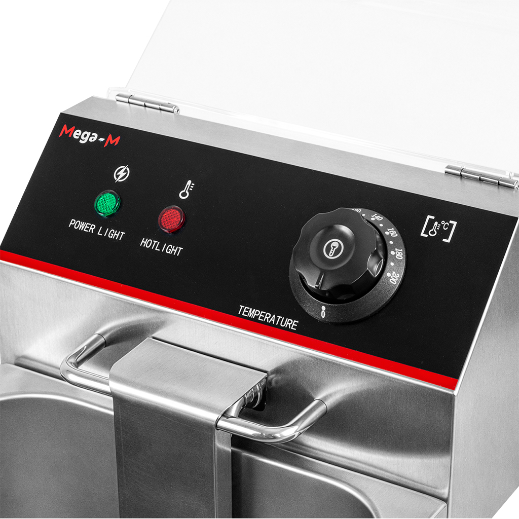 Frytownica gastronomiczna, frytownica nastawna jednokomorowa z pokrywą Mega-M 8l 3.3 kW
