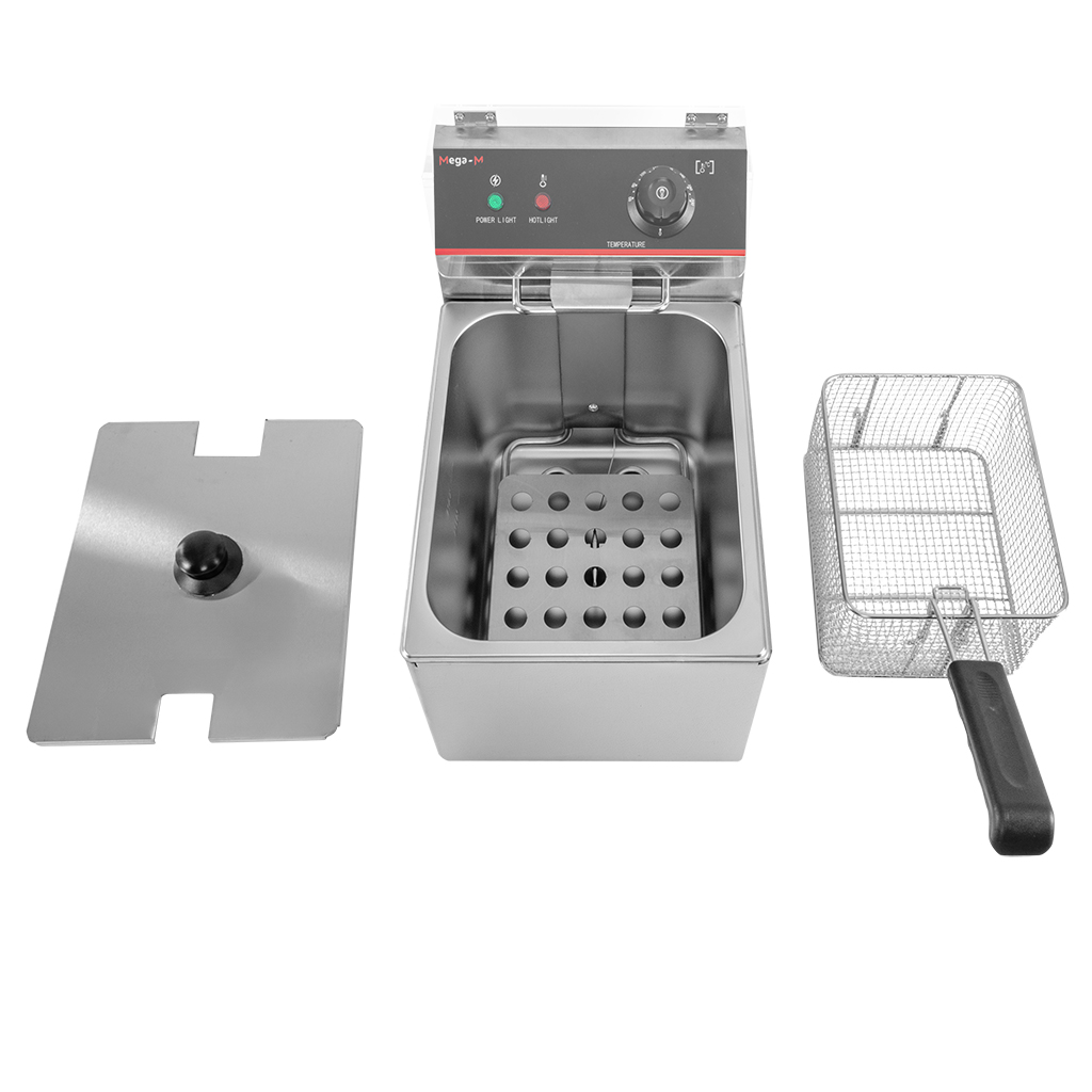 Frytownica gastronomiczna, frytownica nastawna jednokomorowa z pokrywą Mega-M 8l 3.3 kW