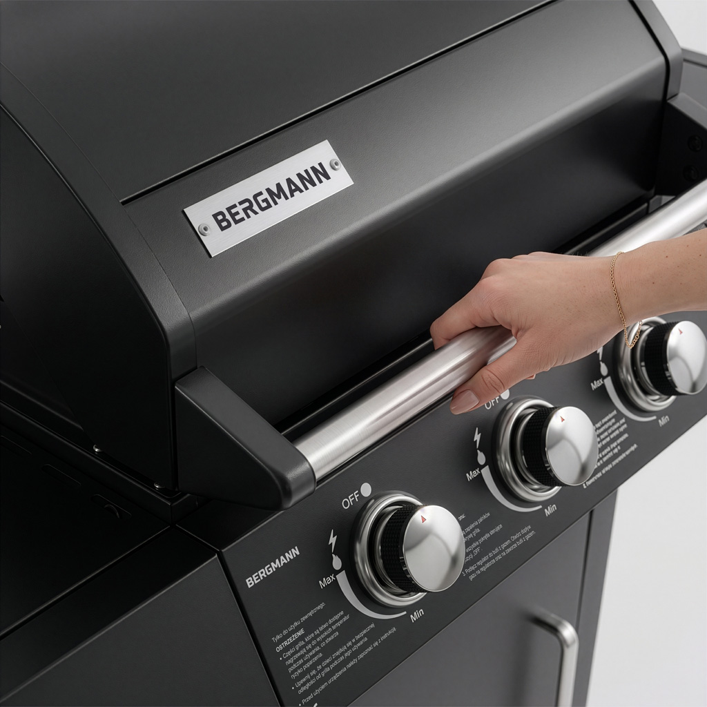 Grill gazowy BERGMANN 3+1, grill ogrodowy gazowy